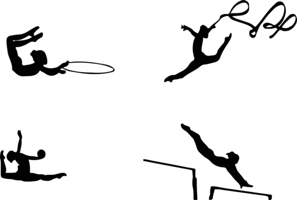 Gymnastická Ikona Izolovaná Pozadí — Stockový vektor