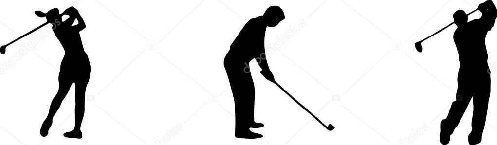 golf icon isolated on white background