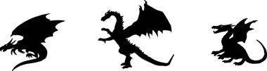 arkaplanda ejderha simgesi izole