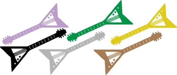 Icono Guitarra Aislado Fondo — Vector de stock