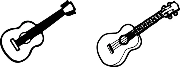 Icono Guitarra Aislado Fondo — Vector de stock