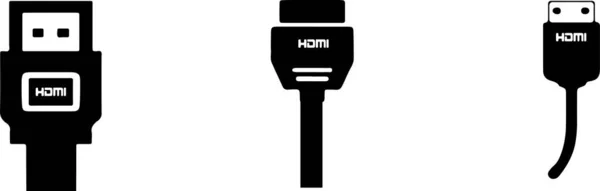 Иконка Hdmi Выделенная Фоне — стоковый вектор