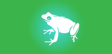 Küçük kurbağa silueti illüstrasyon vektörü