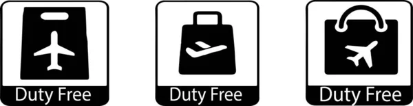 Duty Free Pictogram Geïsoleerd Achtergrond — Stockvector