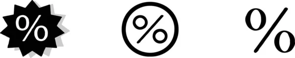Percentage Pictogram Geïsoleerd Achtergrond — Stockvector