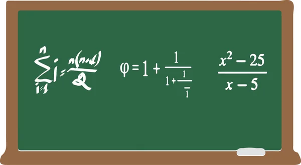 Mathematische Gleichungsvektor Isoliert Auf Tafel — Stockvektor