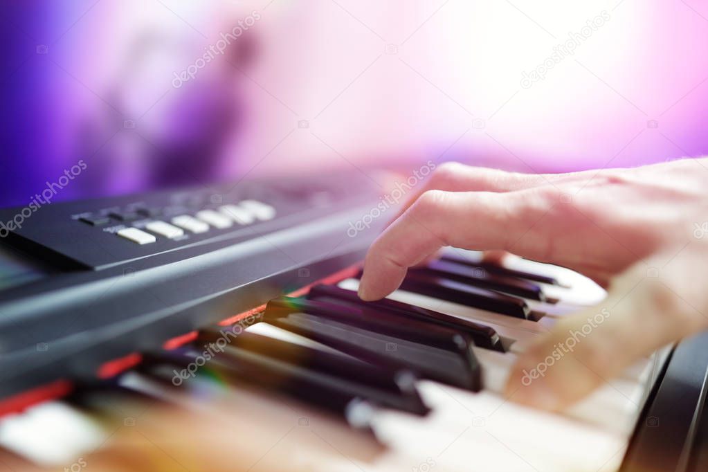 Pianist musician performing 