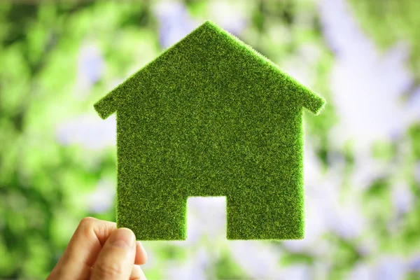 Green eco house environmental background — Stock Photo, Image