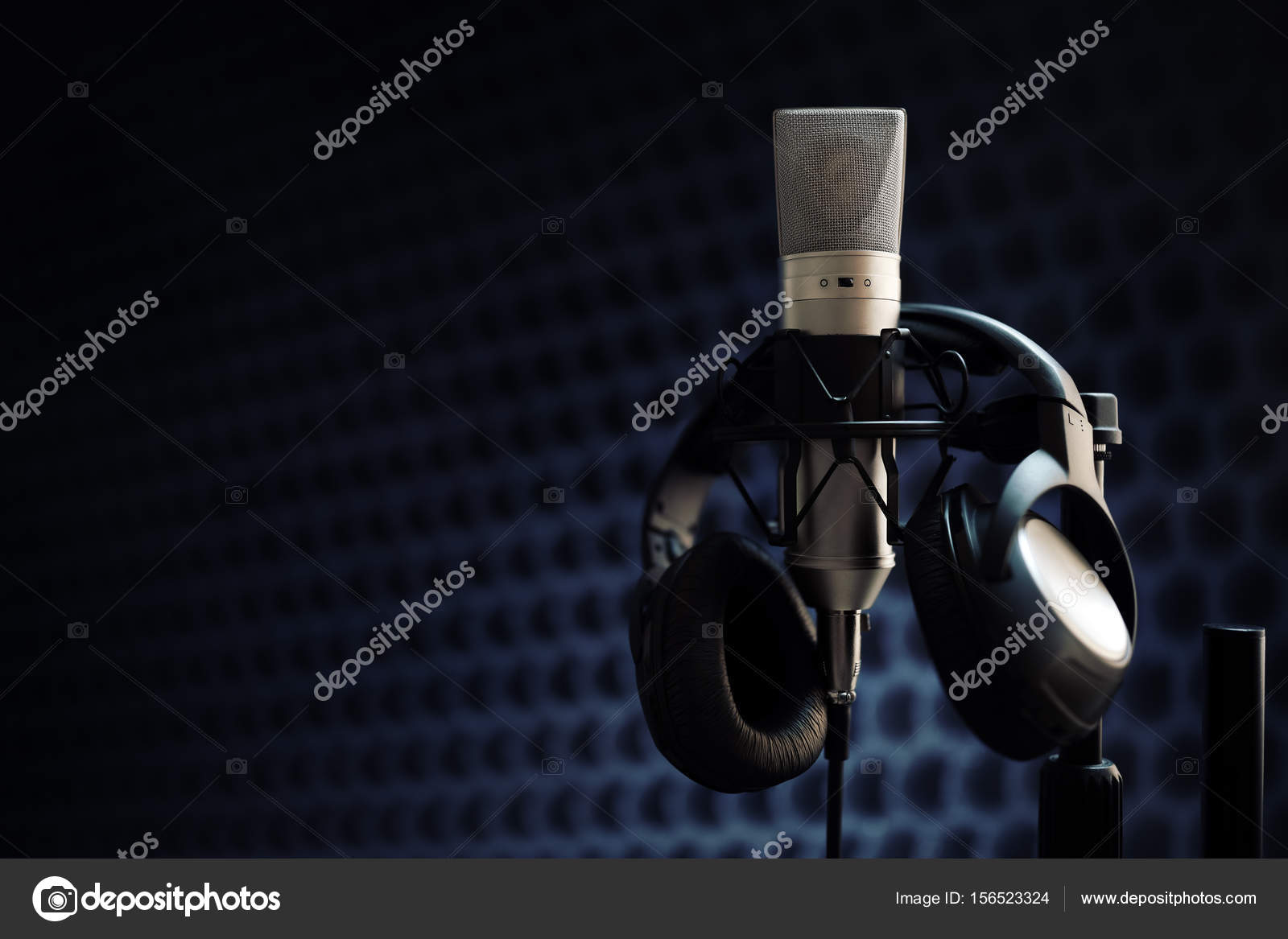 Microphone in recording studio — Stock Photo © BrianAJackson #156523324