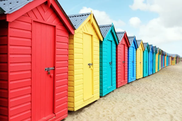 Cabañas de playa o cajas de baño — Foto de Stock