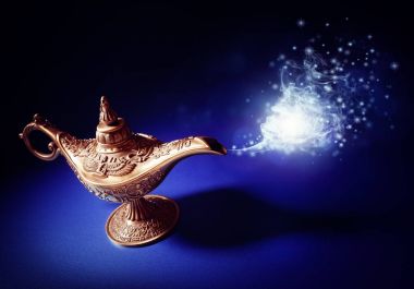 Magic Aladdins Genie lamp clipart