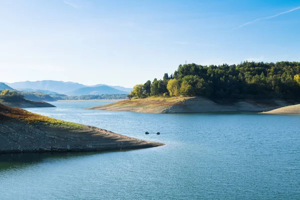 beautiful relax landscapes over the Pertusillo lake in val d\'agr