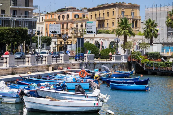 Bari Italy July 2018 Fishing Boats Small Port Bari Apulia — Stock Photo, Image