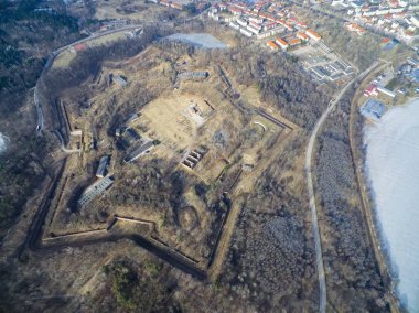 Boyen Kalesi, Gizycko, Polonya (eski Loetzen, Doğu Prusya, Almanya Hava görünümünü yıldız şeklinde)
