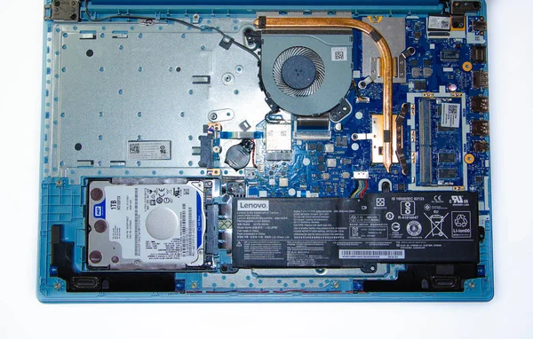 January 2020 Kramatorsk Ukraine Laptop Close Cpu Cooling Acb Repair — Stock Photo, Image