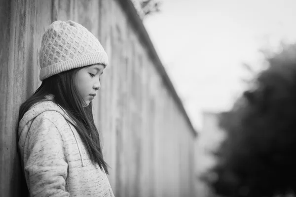 Chica asiática triste, Vintage filter — Foto de Stock