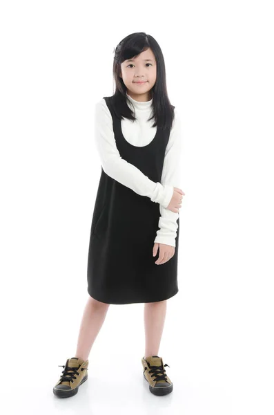 Asian girl wearing black dress — Stock Photo, Image