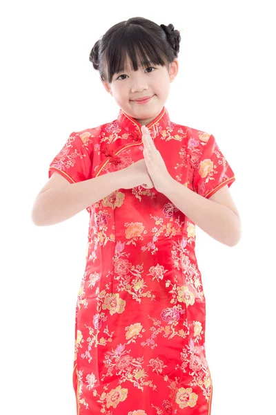 당신에 게 행복 한 중국 새 해를 희망 하는 아름 다운 아시아 여자 — 스톡 사진