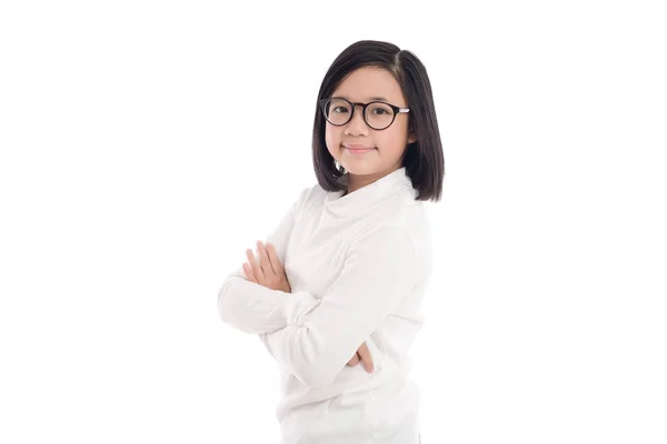 Asiática chica usando gafas —  Fotos de Stock