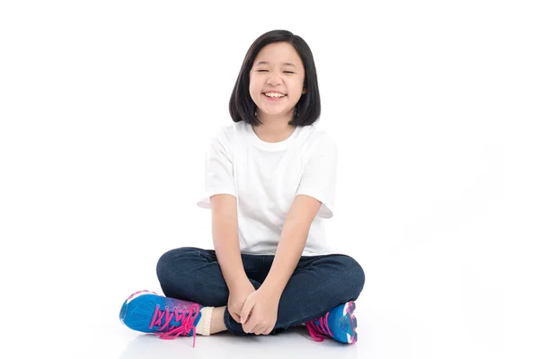 Asian Short hair girl sitting — Stock Photo, Image