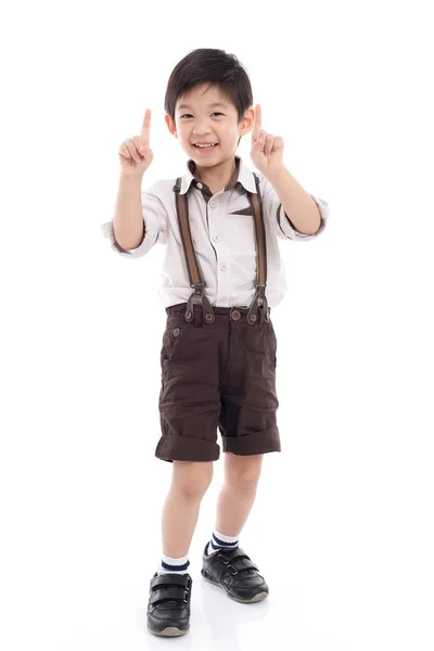 Мила азіатська дитина, показуючи купити один отримати один безкоштовний знак руки — стокове фото