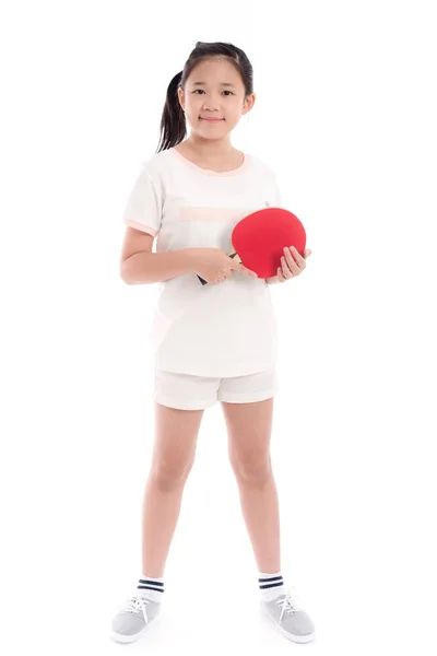 아시아 여자는 테이블 테니스 — 스톡 사진