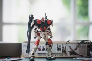 Bangkok, Tayland - 26 Ağustos 2016: Plastik model Gat-X103 Buster Gundam Master dereceli ölçek 1: 100