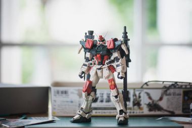 Bangkok, Tayland - 26 Ağustos 2016: Plastik model Gat-X103 Buster Gundam Master dereceli ölçek 1: 100
