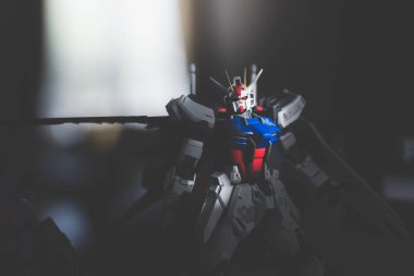 Bangkok, Tayland - 12 Ağustos 2016: Plastik model Gat-X105 Aile Strike Gundam Ver.Rm Master dereceli ölçek 1: 100