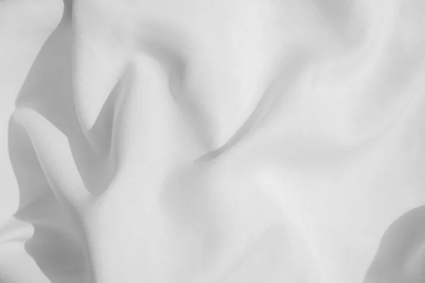 Біла Зморщена Текстура Тканини Задньої Поверхні — стокове фото