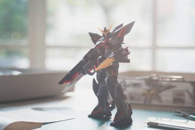 Bangkok, Tayland - 13 Aralık 2017: Plastik model Gat-X207 Blitz Gundam Master dereceli ölçek 1: 100