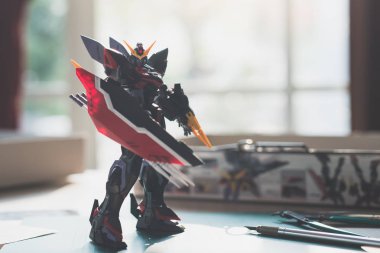 Bangkok, Tayland - 13 Aralık 2017: Plastik model Gat-X207 Blitz Gundam Master dereceli ölçek 1: 100