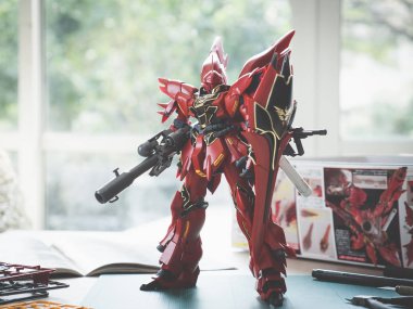 Bangkok, Tayland - Şubat 28, 2018: Plastik model Msn-06s Sinanju (Mg) ölçek 1: 100