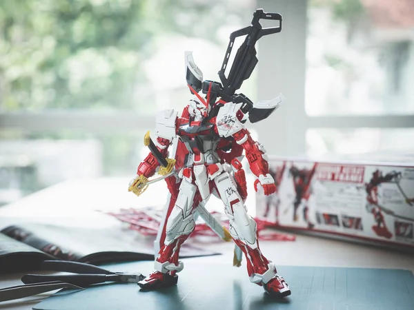 งเทพฯ ประเทศไทย นาคม 2018 ปแบบพลาสต กของ Gundam Astray Red Frame — ภาพถ่ายสต็อก