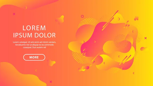 Liquid Color Background Design Fluid Gradient Shapes Composition Futuristic Design — Stock Vector