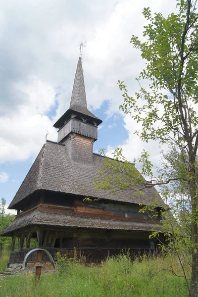 Biserica Lemn Brsana Pravoslavná Církevní Nabídka Panně Marii Chrámu Barsana — Stock fotografie