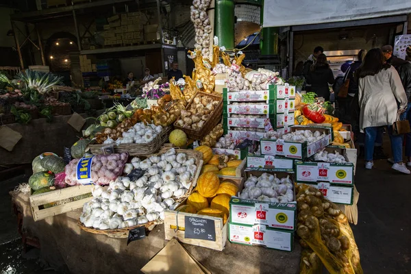 Londen Oktober 2019 Groentenwinkel London Borough Market Londen Verenigd Koninkrijk — Stockfoto