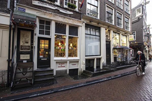 Amsterdam Netherlands December 2019 Amsterdam Cityscape Amsterdam Dutch Houses Netherlands — Stockfoto
