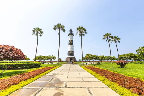 Lima Перу Грудень 2019 Marina Lighthouse Faro Marina Мірафлорському Районі — стокове фото
