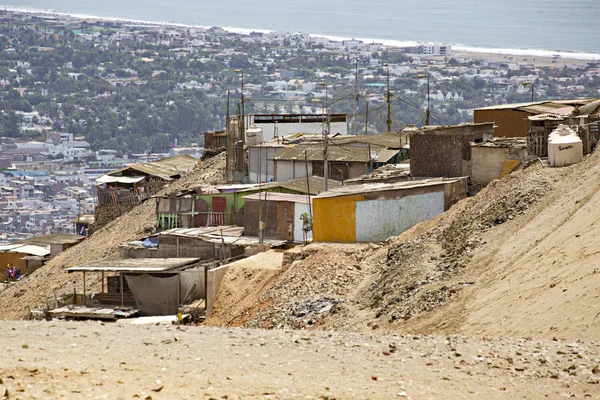 Lima Peru Dezembro 2019 Vista Das Favelas Lima Monte Morro — Fotografia de Stock