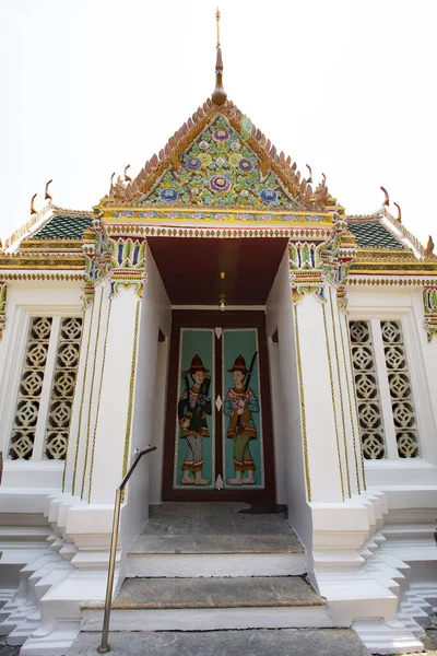 Szczegóły Architektury Buddyjskiej Świątyni Wielkiego Pałacu Królewskiego Bangkoku Tajlandia — Zdjęcie stockowe