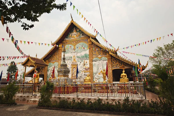 Buddhista Wat Chomkao Manilat Templom Napkeltekor Huay Xai Laosz — Stock Fotó