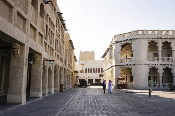 Doha Qatar Febrero 2020 Tradicional Mercado Antiguo Oriente Medio Souq — Foto de Stock