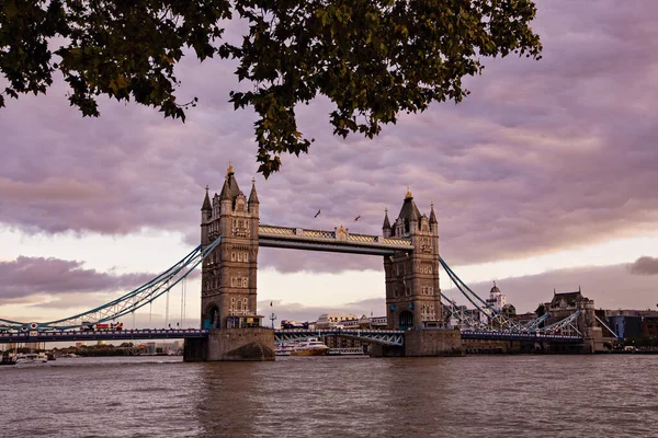 London Reino Unido Outubro 2019 Tower Bridge Londres Pôr Sol — Fotografia de Stock