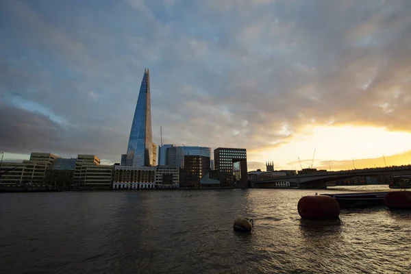 London Városképe Napnyugtakor Szilánk Más Néven Szilánk Üveg Shard London — Stock Fotó