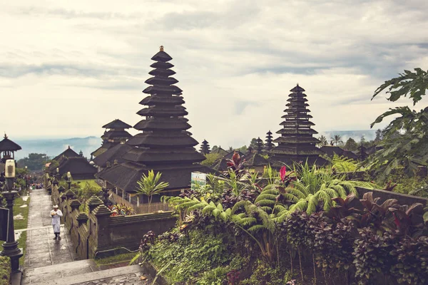 Complejo Monasterio Pura Besakih Temple Arquitectura Tradicional Balinesa Bali Indonesia — Foto de Stock