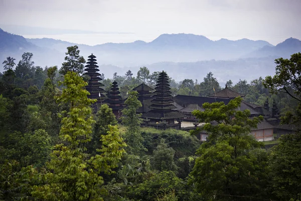 Bali Indonesia Februari 2020 Kloostercomplex Pura Besakih Tempel Traditionele Balinese — Stockfoto