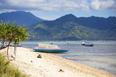 Fishing boats at Gili Meno island, Bali, Indonesia