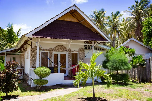 Beautiful exotic tropical villa by the sea on Gili Air, Bali, Indonesia