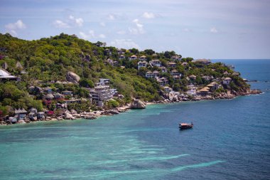 Tropical beach villa by the sea at Koh Tao, Samui, Thailand